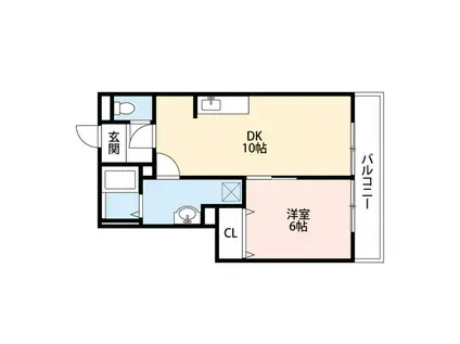 ロイヤルメゾン六甲V(1LDK/1階)の間取り写真