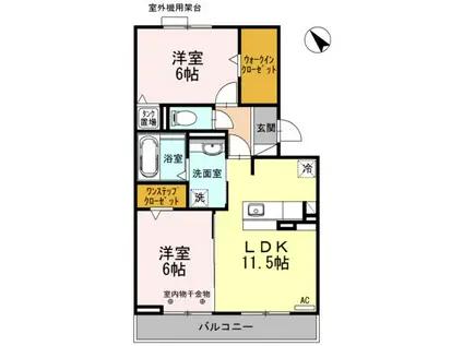 フェリーチェ(2LDK/3階)の間取り写真