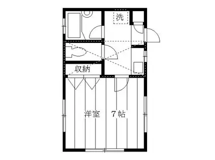 メゾンパセロゼ(1K/2階)の間取り写真