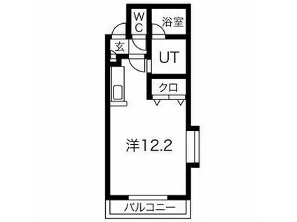 サンヒルズ広坂(1K/1階)の間取り写真