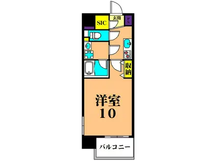 ALLURE大森(1K/6階)の間取り写真