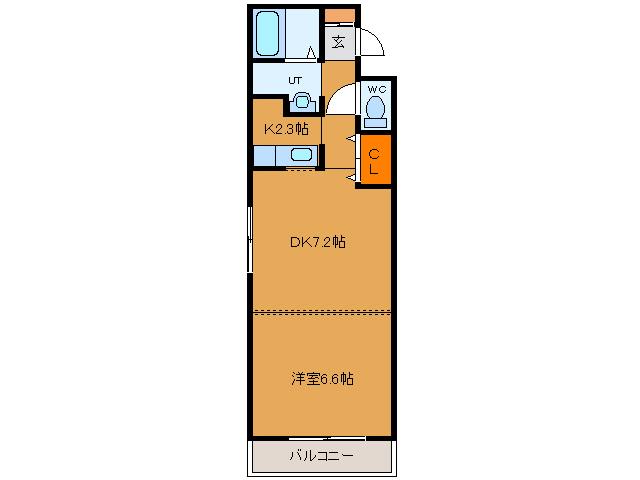 ダイワパレス美原(1LDK/3階)の間取り写真