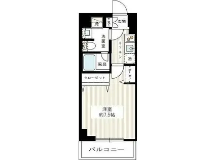 REALIZE蒲田II(1K/3階)の間取り写真