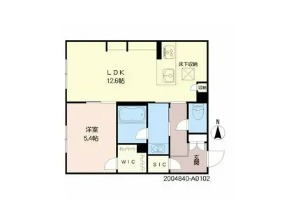 シャーメゾン BLOOM STAGE(1LDK/1階)の間取り写真