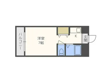 ビブレ住吉(ワンルーム/6階)の間取り写真
