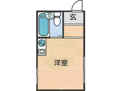 シングルハイツ(ワンルーム/4階)の間取り写真
