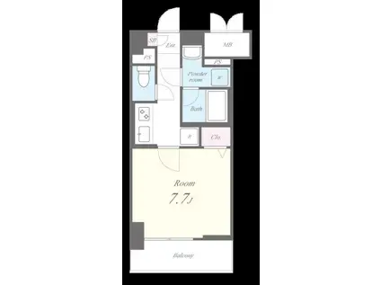 レジデンス ユウキ(1K/6階)の間取り写真