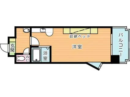 アンシャンテ北方(ワンルーム/10階)の間取り写真