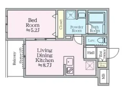 アイル グランデ赤羽(1LDK/4階)の間取り写真