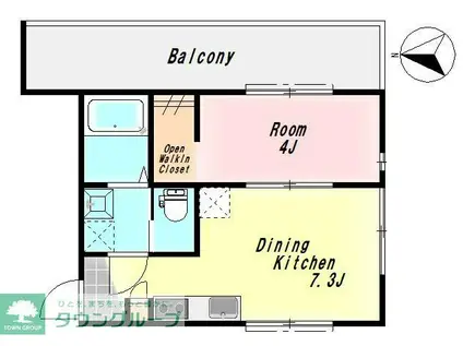 西武新宿線 上石神井駅 徒歩13分 3階建 築3年(1DK/3階)の間取り写真