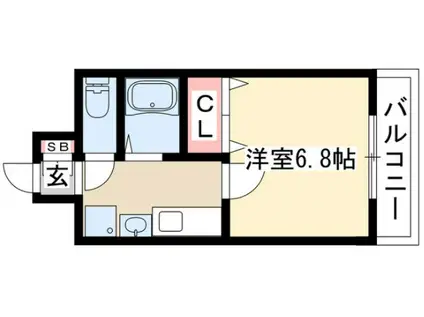 プレサンス泉セントマーク(1K/7階)の間取り写真