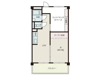 豊山第2(1LDK/7階)の間取り写真