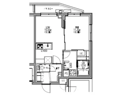 S-RESIDENCE行徳COURANT(1LDK/4階)の間取り写真