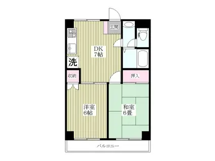 第2木口マンション(2DK/2階)の間取り写真