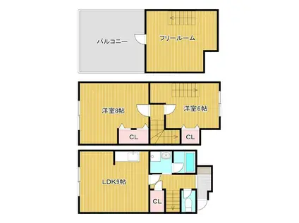 リバーサイド・ティアラ(2LDK/1階)の間取り写真