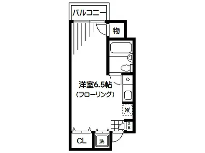L.BOXNAKANO(ワンルーム/3階)の間取り写真