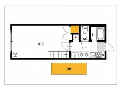 シャルマンパレス(1K/2階)の間取り写真