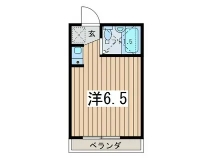 ブルーグレイス紅葉坂(ワンルーム/2階)の間取り写真