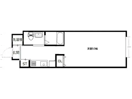 CAVALLO駒場(ワンルーム/3階)の間取り写真