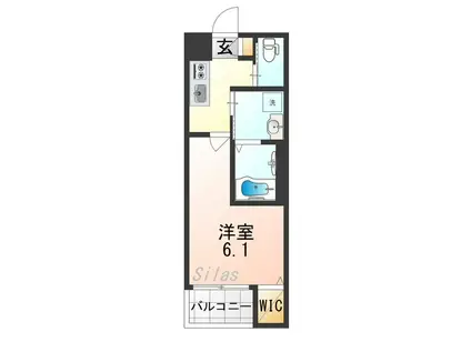 H-MAISON森ノ宮I(1K/3階)の間取り写真