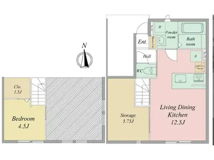 ヴィラ フェリシアI 101(1LDK/1階)の間取り写真