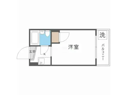 コーニッシュアビコI(1K/3階)の間取り写真
