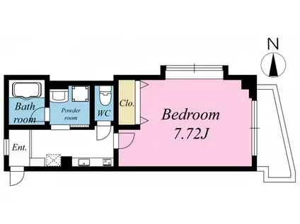 サウスクレスト・ヨシエイ(1K/6階)の間取り写真