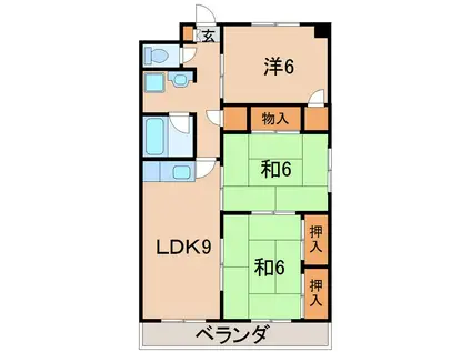 ル・プランK弐番館(3LDK/3階)の間取り写真