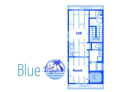 PACE鵠沼海岸(1LDK/3階)の間取り写真