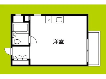 心斎橋スポット 21(ワンルーム/10階)の間取り写真
