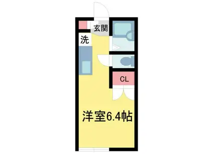 グラン逆瀬川(1K/1階)の間取り写真