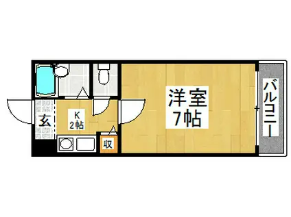 メゾンドTANAKA(1K/1階)の間取り写真