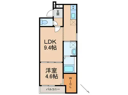 フジパレス新中通III番館(1LDK/2階)の間取り写真
