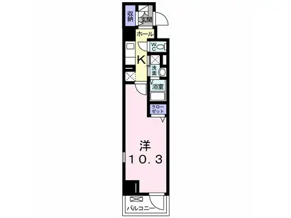 ミレ グランデアネックス(1K/2階)の間取り写真