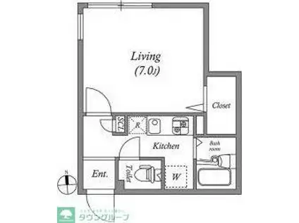 MODULOR江古田(1K/3階)の間取り写真