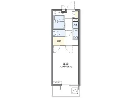 レオパレスMAKEARROWIII(1K/3階)の間取り写真