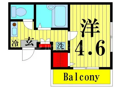 グラン綾瀬(1K/1階)の間取り写真