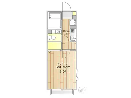 REVE田園調布(1K/1階)の間取り写真