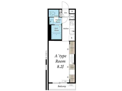 リブリ・SERENO(1K/2階)の間取り写真