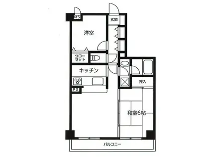 ダイアパレス茂原(2LDK/4階)の間取り写真