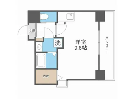 ビガーポリス369天神橋三丁目IIアルチェ(ワンルーム/9階)の間取り写真