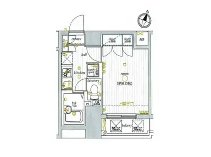 レピュア大塚(1K/6階)の間取り写真