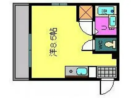 VISTA長束(ワンルーム/3階)の間取り写真