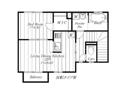 アドシール CENTER VILLAGEIV(1LDK/2階)の間取り写真