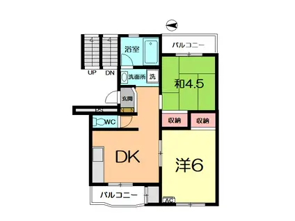 シブヤ本郷マンション(2DK/2階)の間取り写真