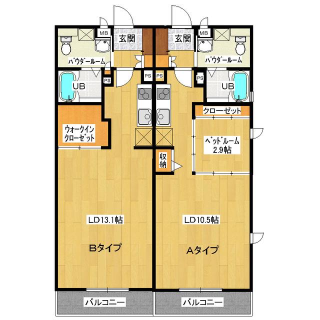 ガーデン・ガーデン(ワンルーム/2階)の間取り写真