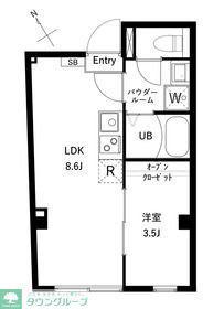 アムレア荻窪(1LDK/3階)の間取り写真