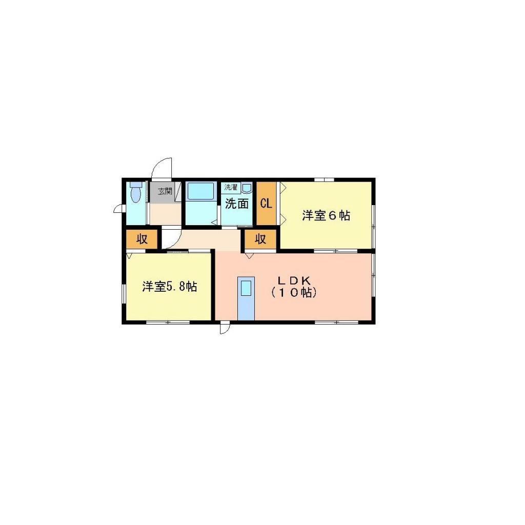 STELLA CADENTE(2LDK/1階)の間取り写真