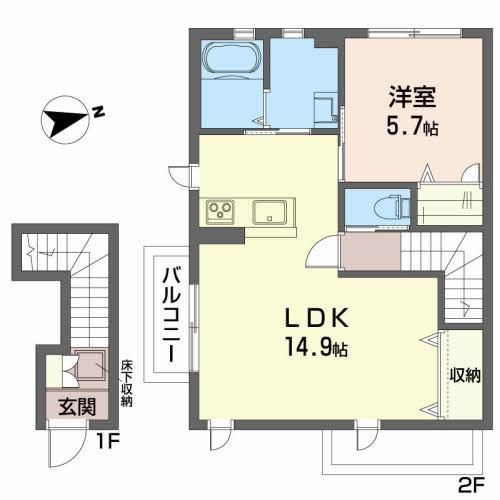 シャーメゾン明石台(1LDK/2階)の間取り写真