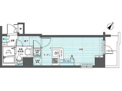 フェニックス下目黒(ワンルーム/3階)の間取り写真